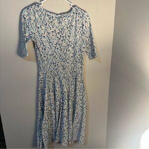 Lularoe S Off White Bluebird Dress